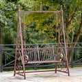 Banc-balançoire en fer Tserovani en bronze - 57,5x35x91