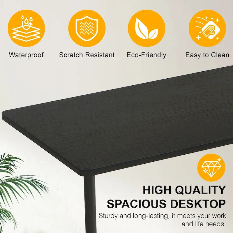 Height-Adjustable Rolling Standing Desk with Lockable Wheels