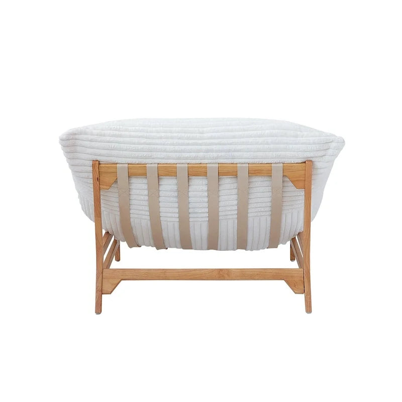 Fauteuil poire grand format, fauteuil poire moelleux avec cadre en bois massif, chaise longue confortable avec rembourrage en duvet