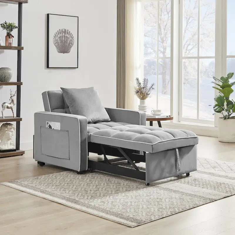 3-in-1 Adjustable Folding Sofa Chair Bed