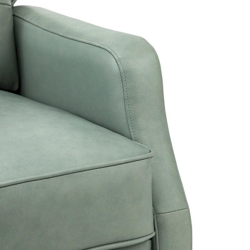 360-Degree Swivel Recliner with Tufted Back, Nailhead Trim and Metal Base