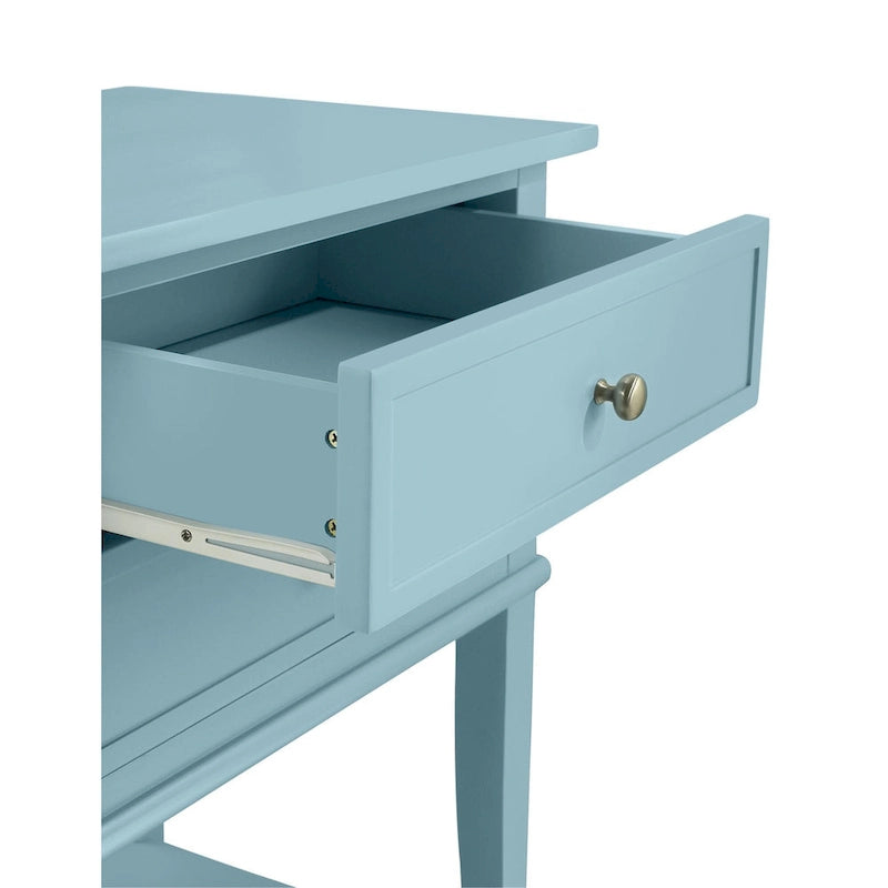2-Drawer Accent Side Table with Open Shelf