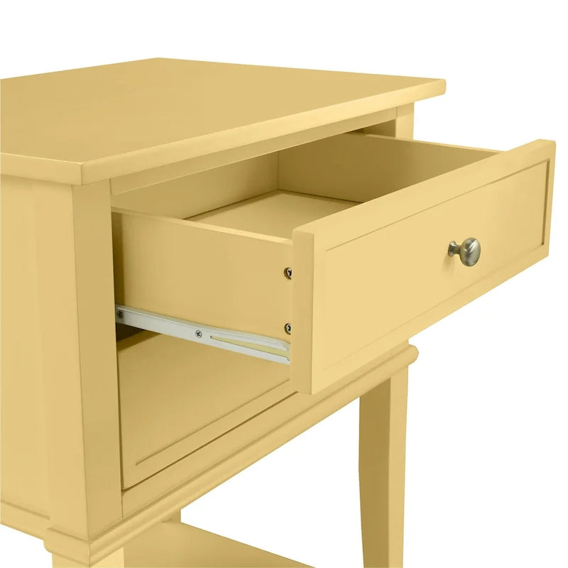 2-Drawer Accent Side Table with Open Shelf