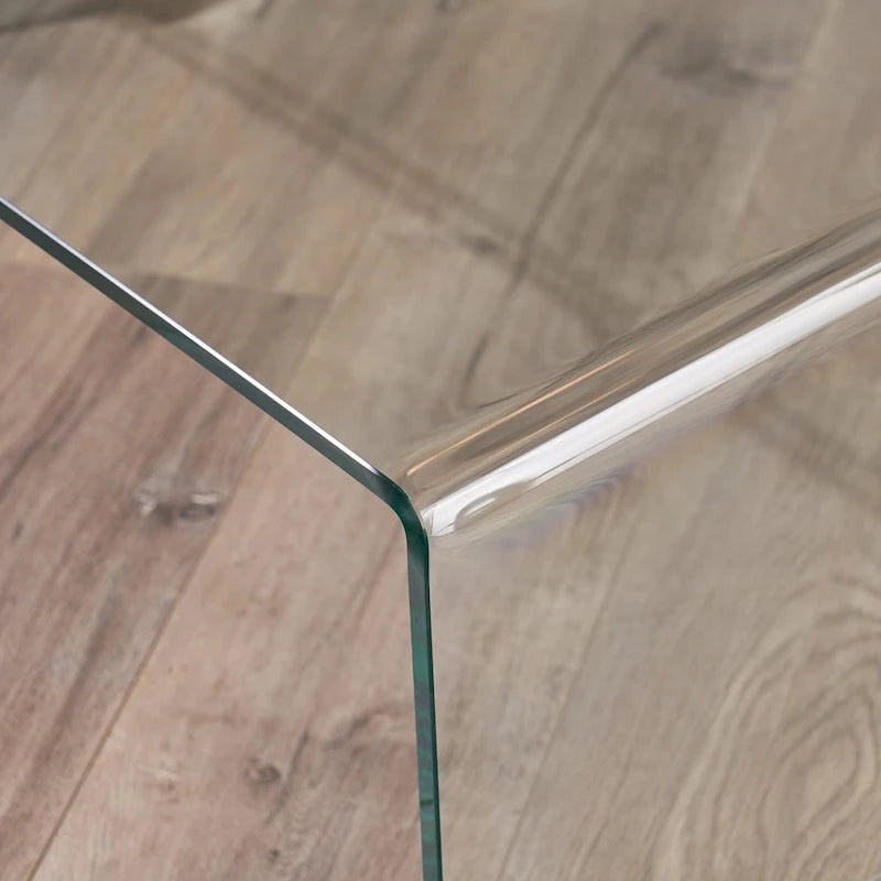 Solid Tempered Glass Rectangle Coffee Table – No Assembly Required