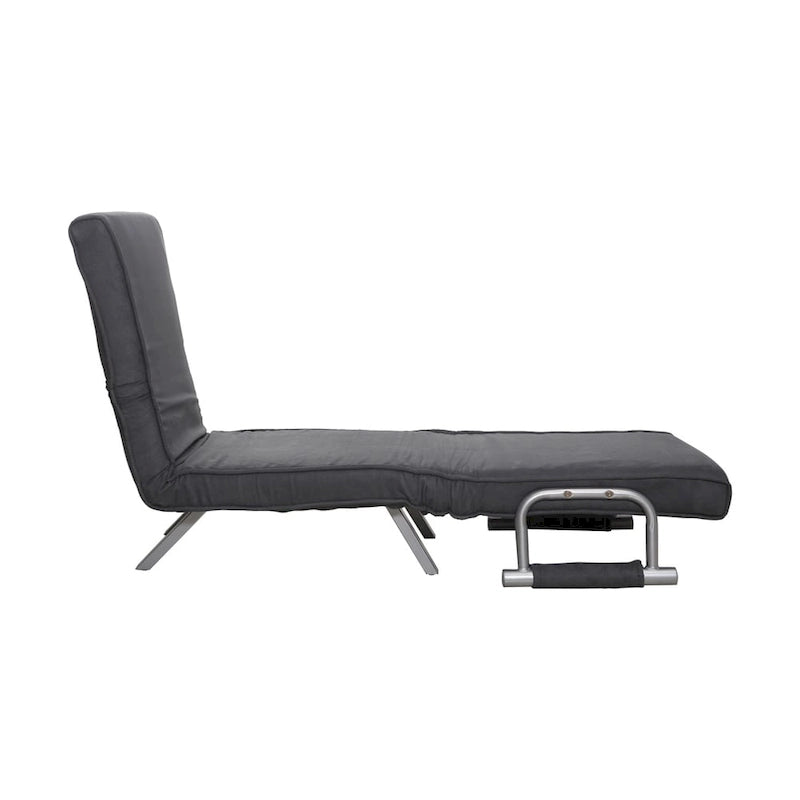 5-Position Folding Sleeper Loveseat with Removable Faux Suede Cover and 2 Pillows