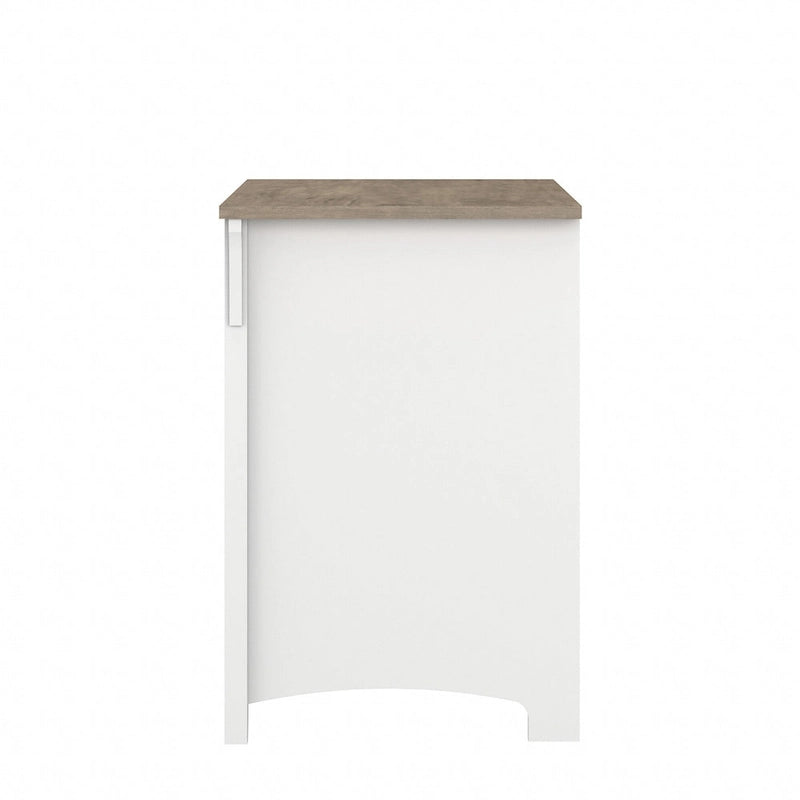 2-Drawer Lateral File Cabinet with Tapered Legs, Ball Bearing Slides and Distressed Finish