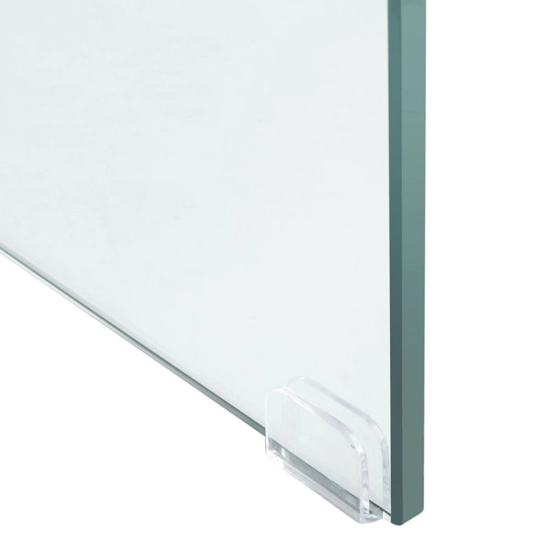 Modern Rectangular Glass Coffee Table with Lower Shelf – 43 x 24 x 17 Inch