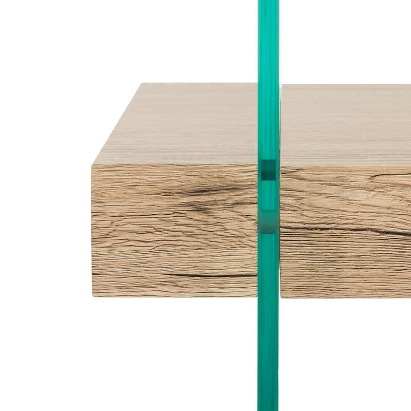 Modern Rectangular Glass Coffee Table with Lower Shelf – 43 x 24 x 17 Inch