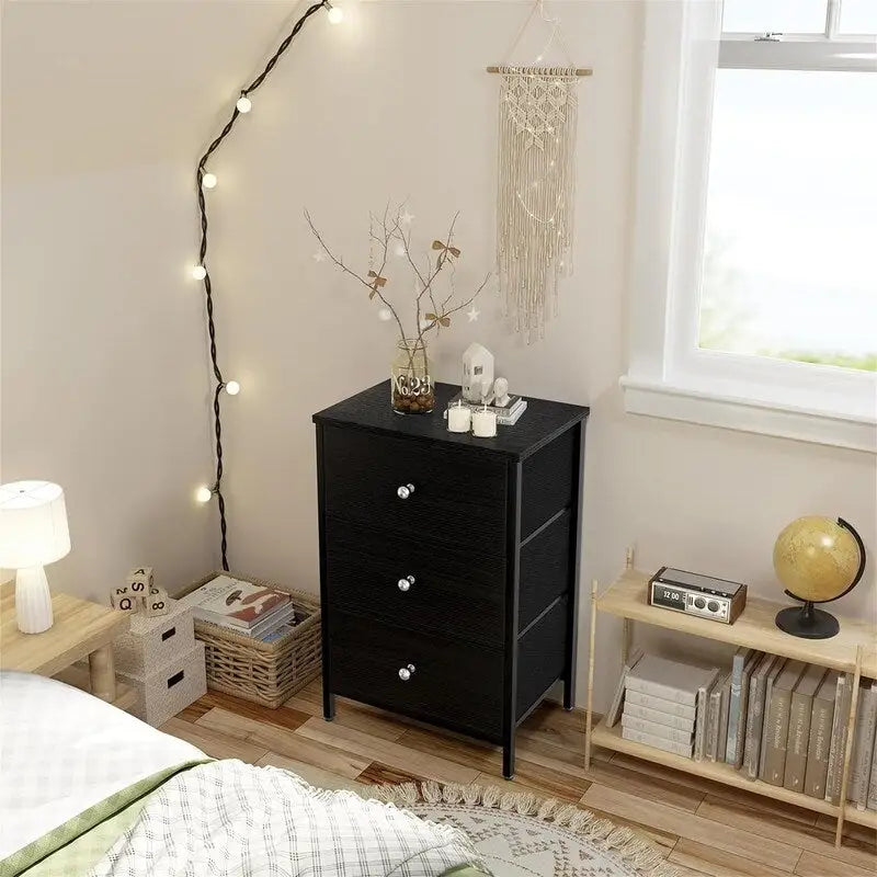 Night Stand with 3 Drawer