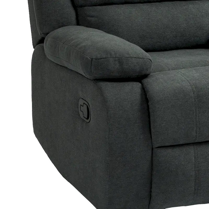 Manual Pushback Recliner Chair with 155-Degree Recline and High-Density Spring Cushion