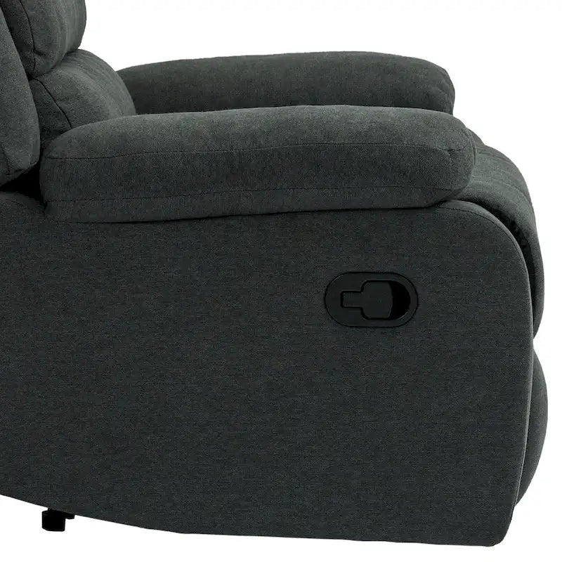 Manual Pushback Recliner Chair with 155-Degree Recline and High-Density Spring Cushion