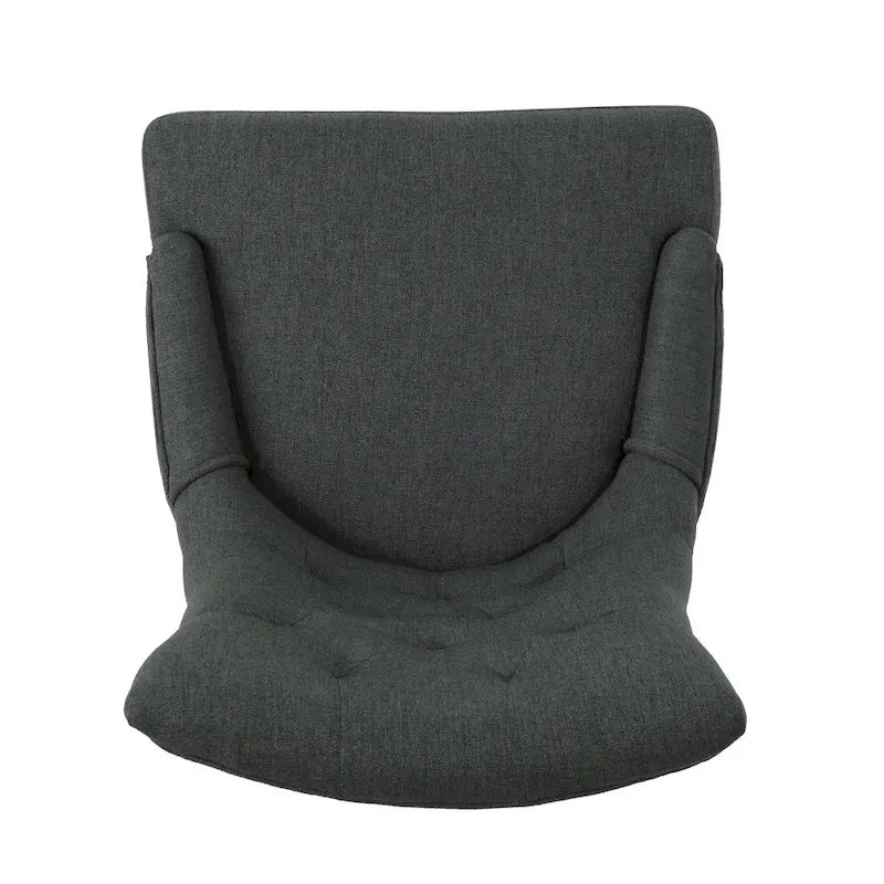 Diamond-Tufted Swivel Office Chair with Gas Lift and Chrome Rolling Base