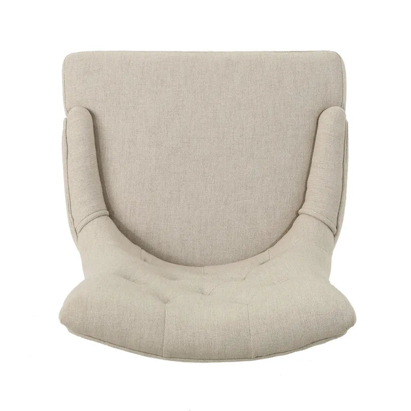 Diamond-Tufted Swivel Office Chair with Gas Lift and Chrome Rolling Base