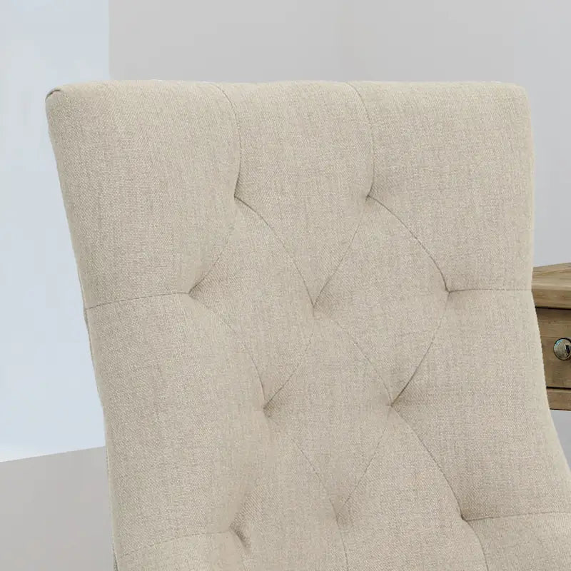 Diamond-Tufted Swivel Office Chair with Gas Lift and Chrome Rolling Base