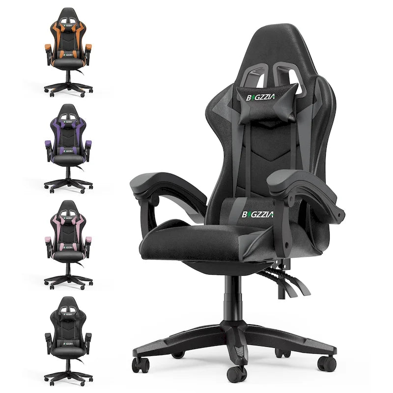 Ergonomic High-Back Gaming Chair with Adjustable Armrests, Headrest and Lumbar Support