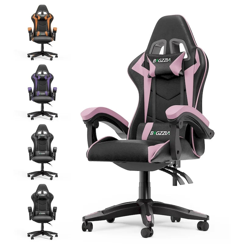 Ergonomic High-Back Gaming Chair with Adjustable Armrests, Headrest and Lumbar Support