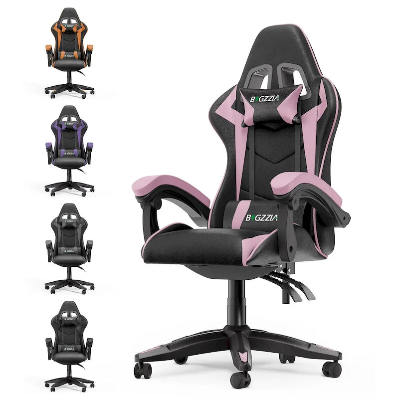 Ergonomic High-Back Gaming Chair with Adjustable Armrests, Headrest and Lumbar Support