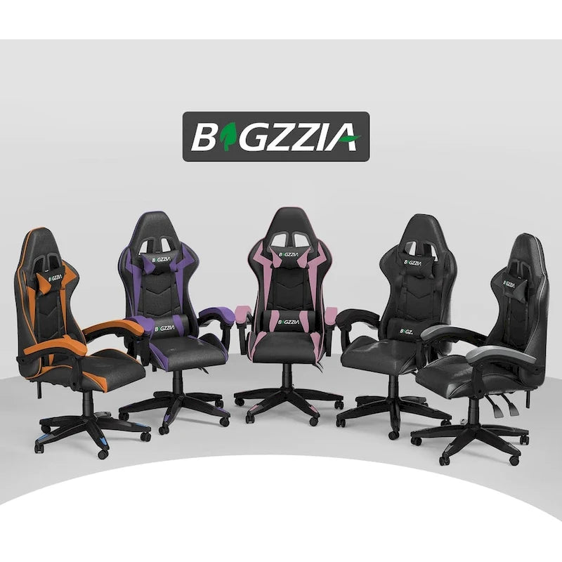 Ergonomic High-Back Gaming Chair with Adjustable Armrests, Headrest and Lumbar Support