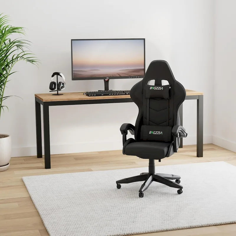 Ergonomic High-Back Gaming Chair with Adjustable Armrests, Headrest and Lumbar Support