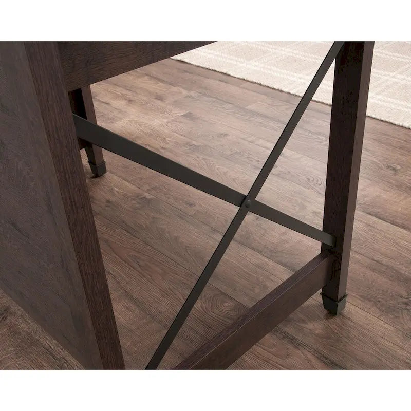 3-Drawer Home Office Desk with File Storage and Wrought Iron Hardware