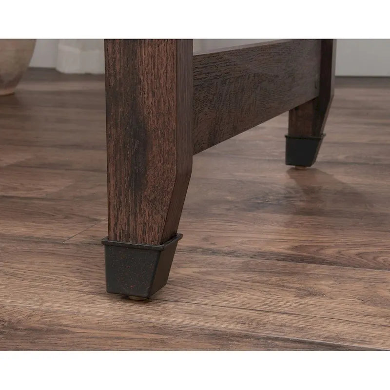 3-Drawer Home Office Desk with File Storage and Wrought Iron Hardware