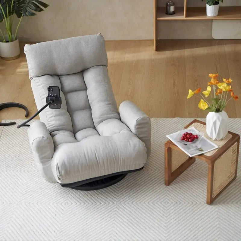 Fauteuil de jeu de sol ergonomique, pivotant et inclinable