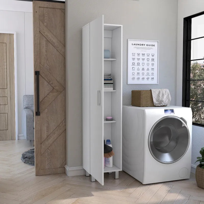 Vintro 71 Meuble de rangement haut 5 étagères Armoire de balais - N/A