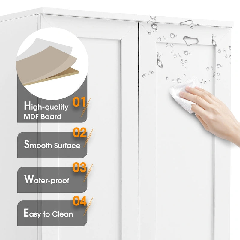 Armoire de rangement à deux portes pour salle de bains
