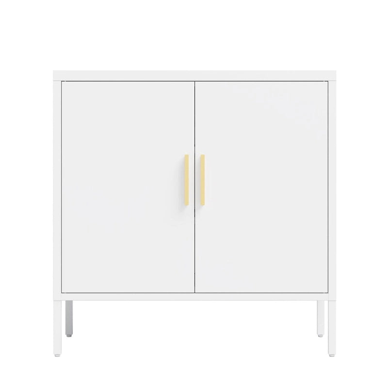Armoire de rangement métallique avec 2 portes et 2 étagères réglables, armoire de rangement de garage verrouillable en acier, armoire de classement en métal