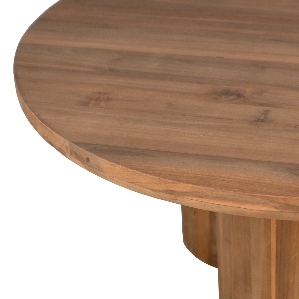 Table basse moderne en teck avec plateau rond - Salon | 39