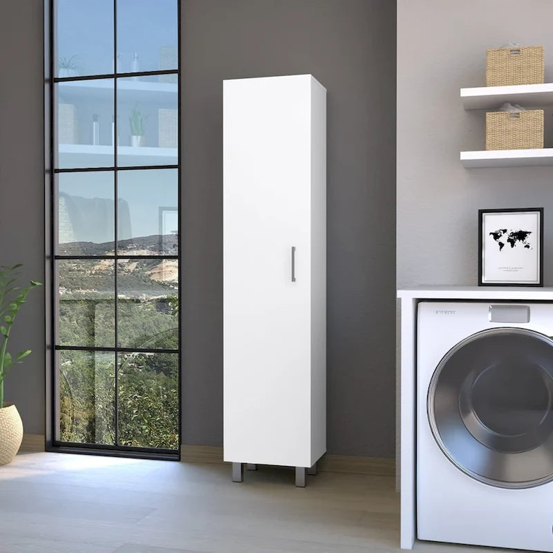 Vintro 71 Meuble de rangement haut 5 étagères Armoire de balais - N/A