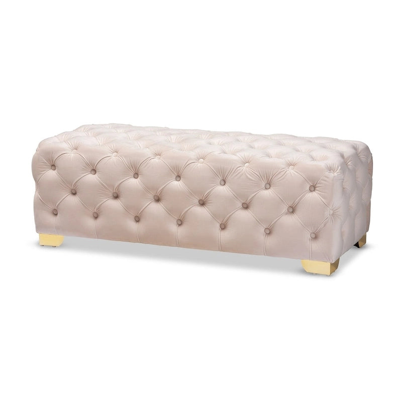 Banc ottoman en velours Gracewood Hollow Solanki