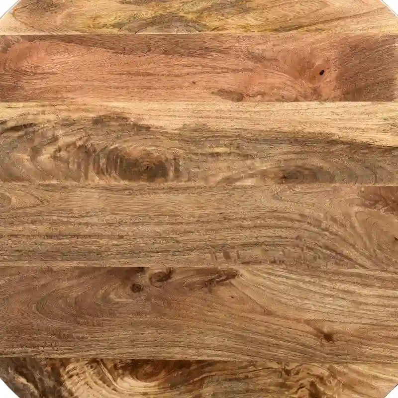 Table Basse Arthur En Bois De Mangue, Forme Ronde, Marron Foncé